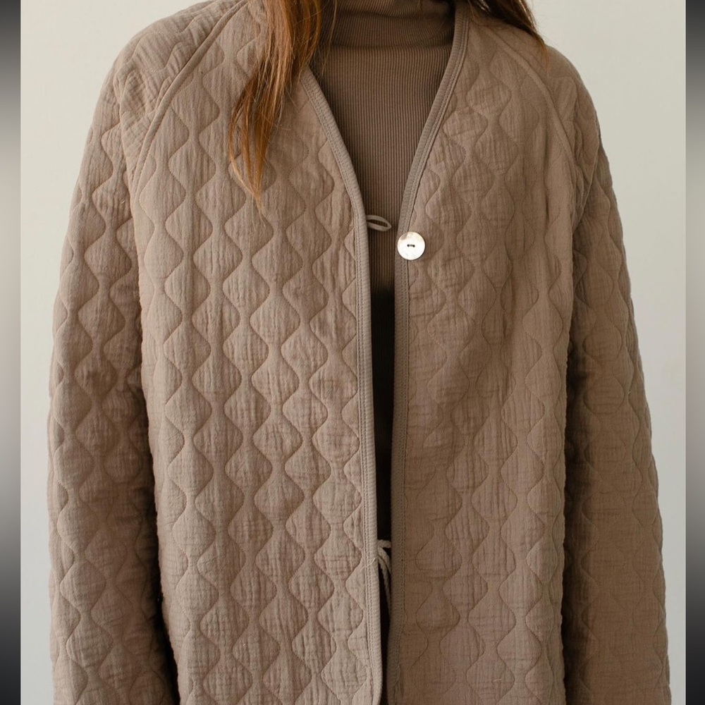 Donni Quilted Jacket - Mushroom size large
